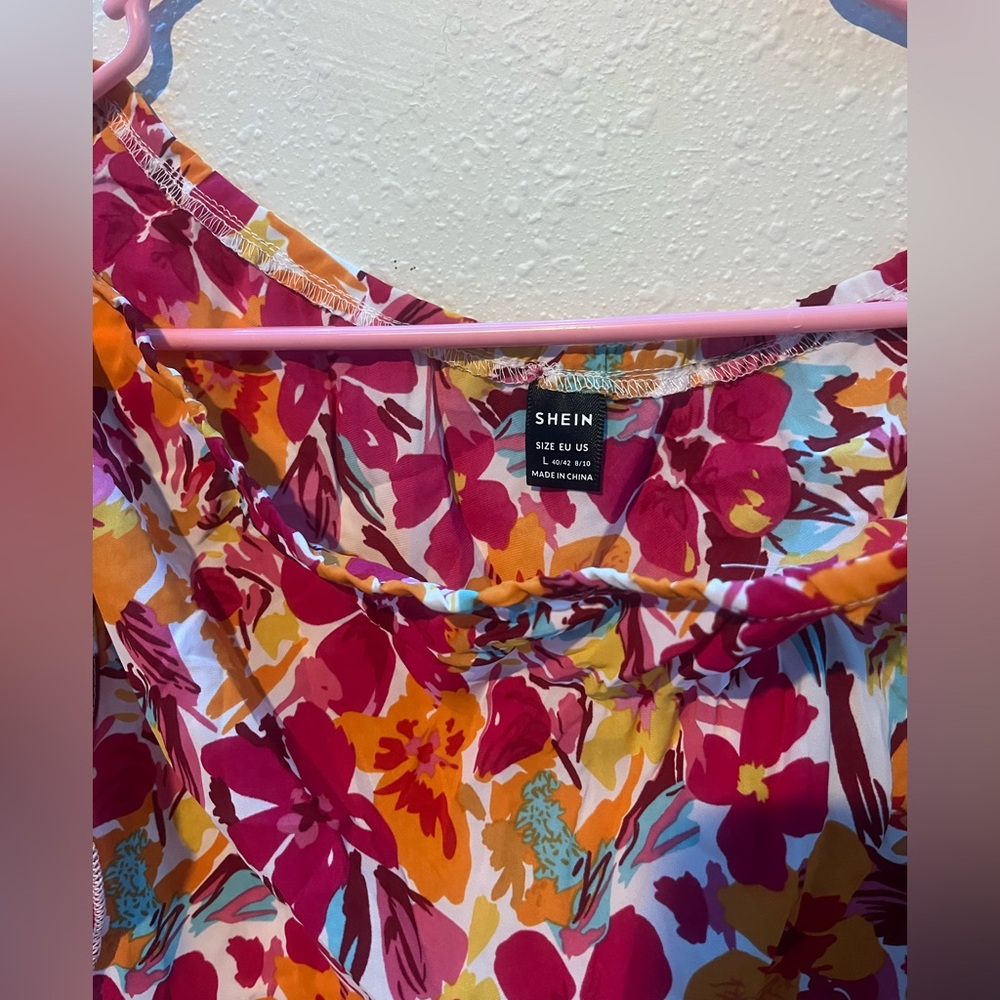 SHEIN Colorful Floral Print Dress